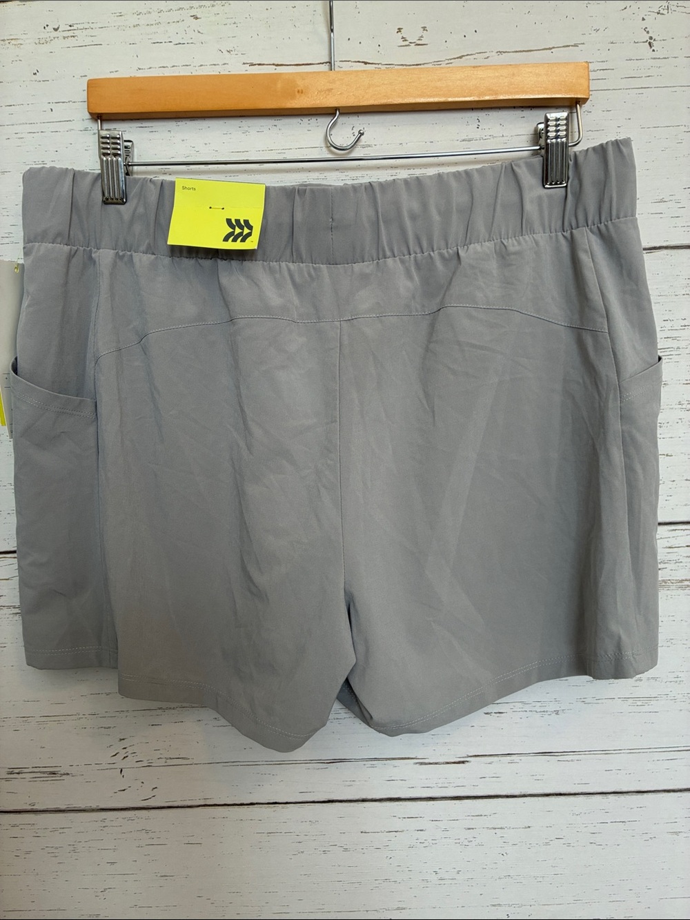 All in Motion Gray Drawstring Waist Moisture Wicking Athletic Shorts, sz L, NWT - Picture 9 of 13